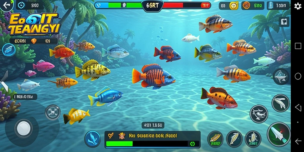 Screenshot gameplay 6RT menampilkan aksi seru Tembak Ikan.