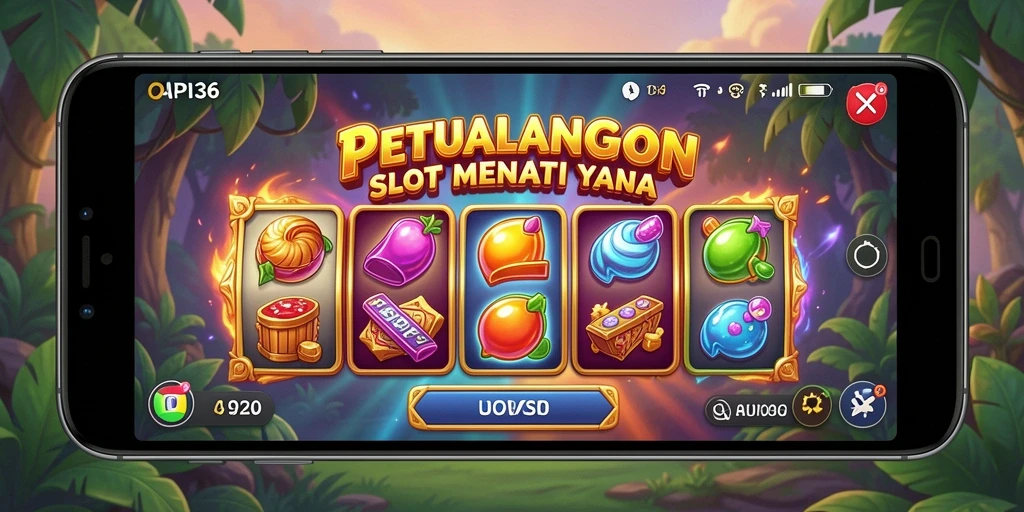 Tampilan gameplay menarik dari API36 dengan mesin slot yang berwarna-warni.