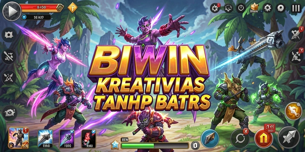 Tampilan gameplay <strong>BIWIN</strong> yang menarik dengan berbagai elemen kustomisasi.