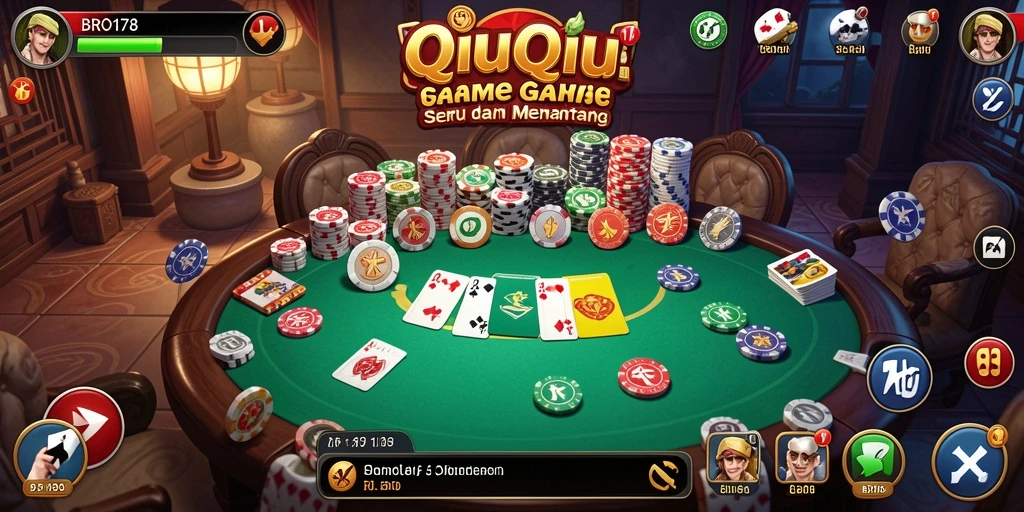 Tampilan gameplay QiuQiu yang menarik dan kompetitif.