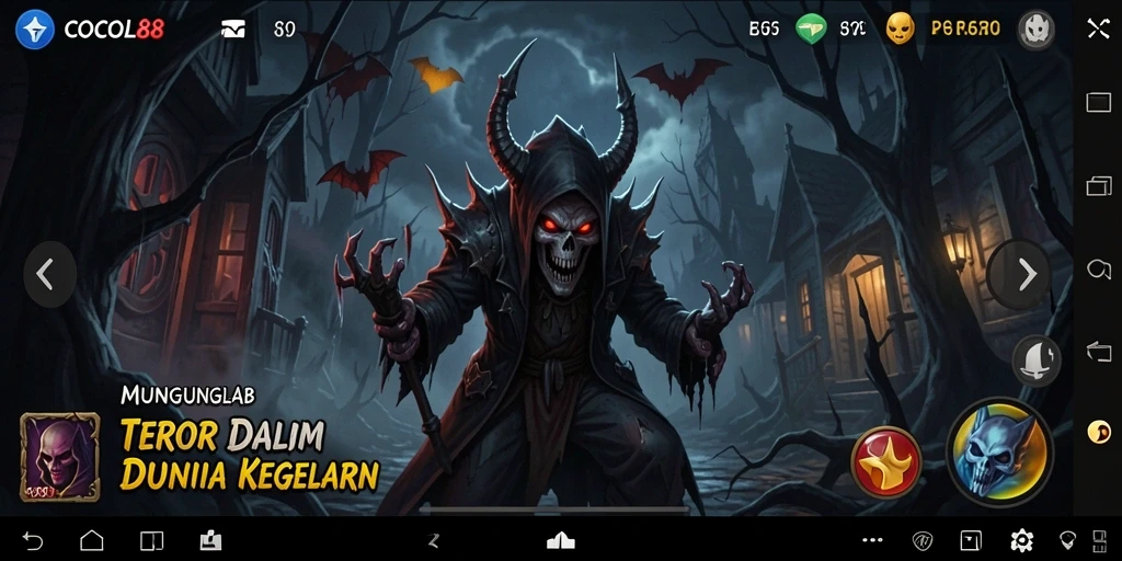 Screenshot gameplay COCOL88 dengan suasana yang mencekam dan penuh ketegangan.