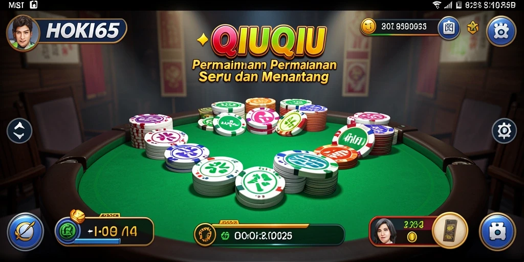 Tampilan menarik dari gameplay QiuQiu di HOKI65.