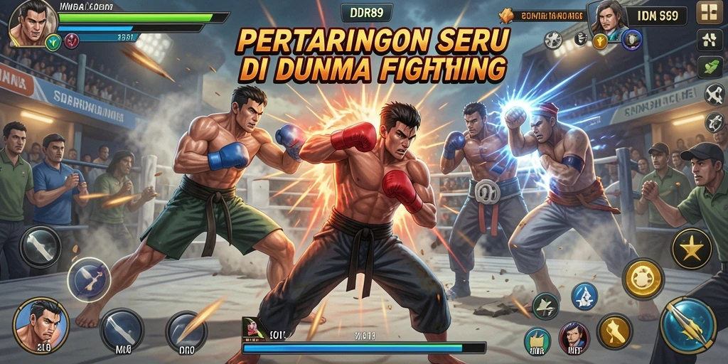 Tangkapan layar IDR89 menampilkan aksi pertarungan yang mendebarkan.