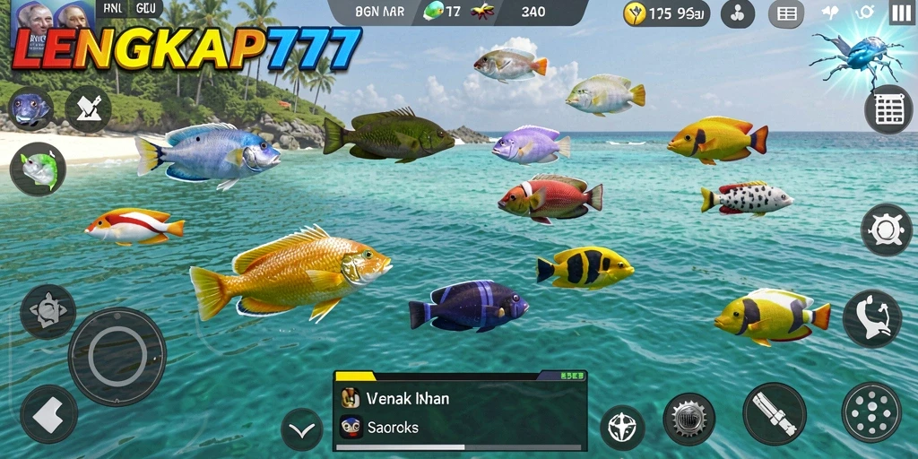Gameplay seru LENGKAP777 dengan ikan beragam yang menanti.