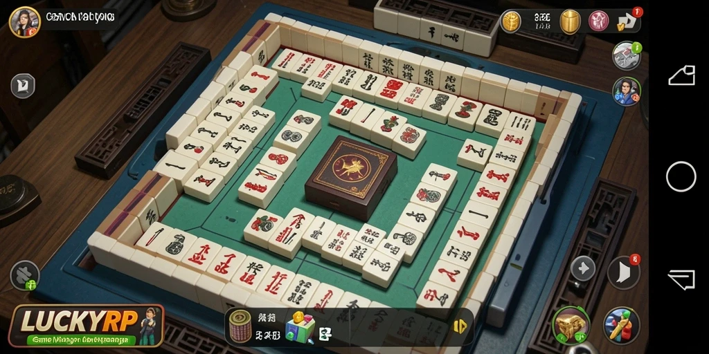 Screenshot gameplay LUCKYRP menampilkan aksi seru Mahjong.