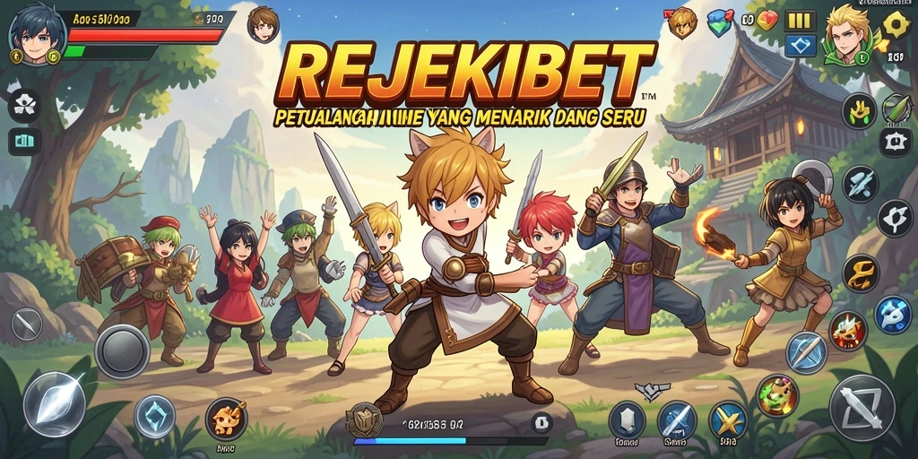 Tampilan gameplay <strong>REJEKIBET</strong> yang penuh warna dan dinamis.