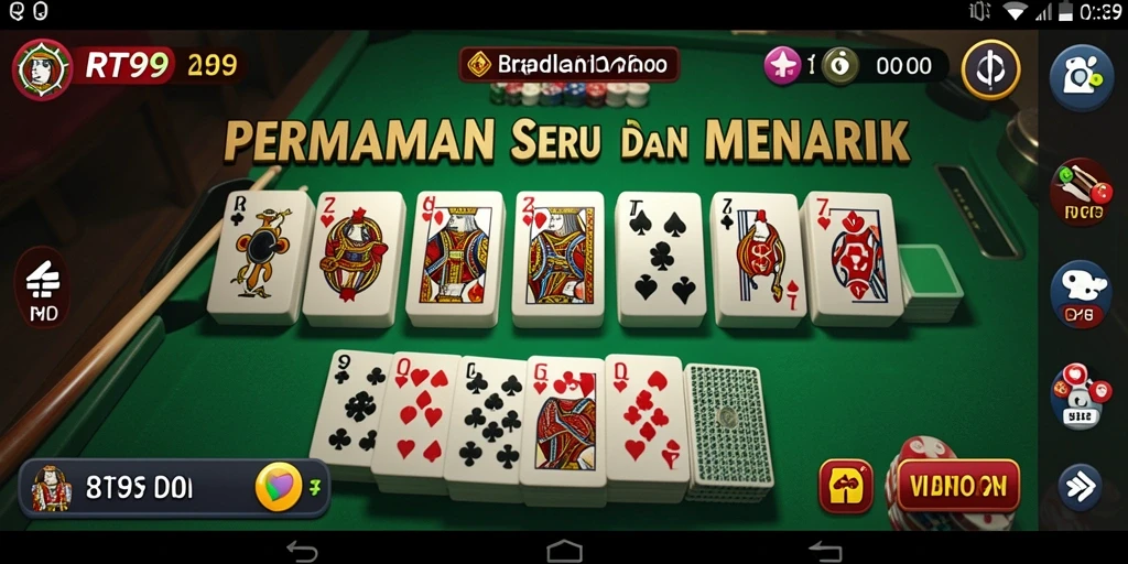 Screenshot gameplay RT99 menampilkan momen mendebarkan saat bermain Domino.