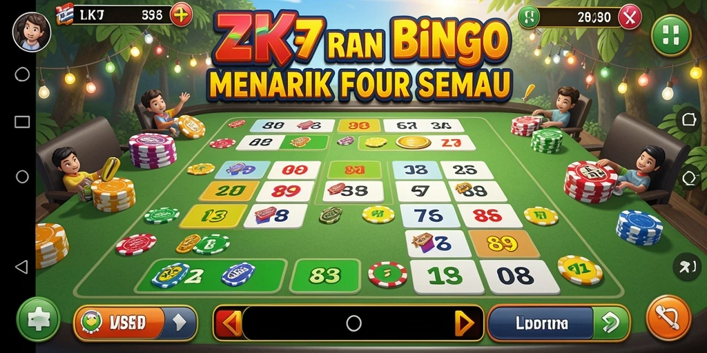 Tampilan gameplay ZK7 yang seru dan interaktif dalam permainan Bingo.